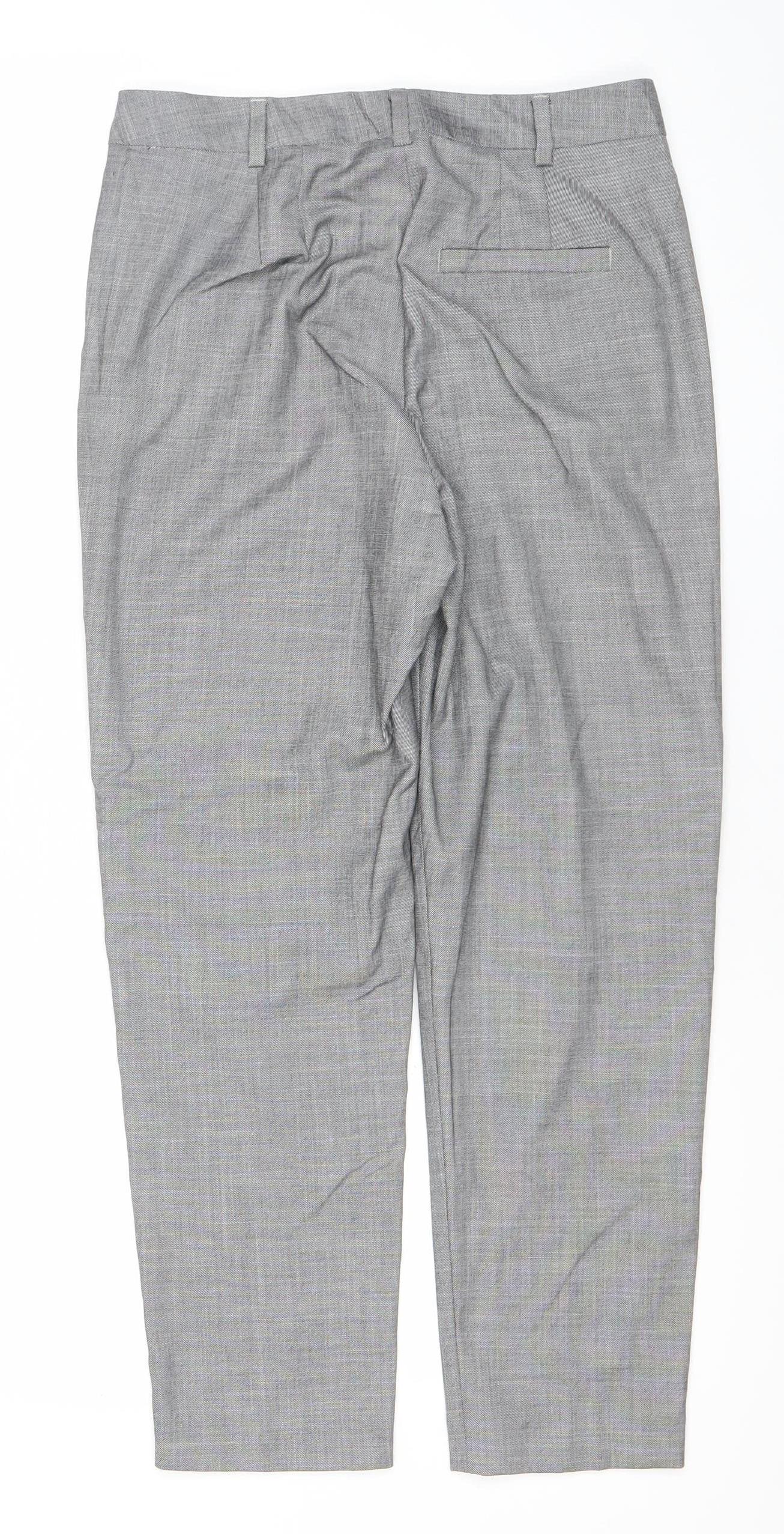 Womens UK Size 8 Marks and Spencer Regular Fit Dress Pants Grey Trousers