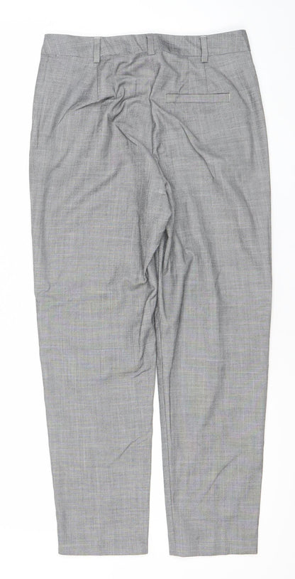 Womens UK Size 8 Marks and Spencer Regular Fit Dress Pants Grey Trousers