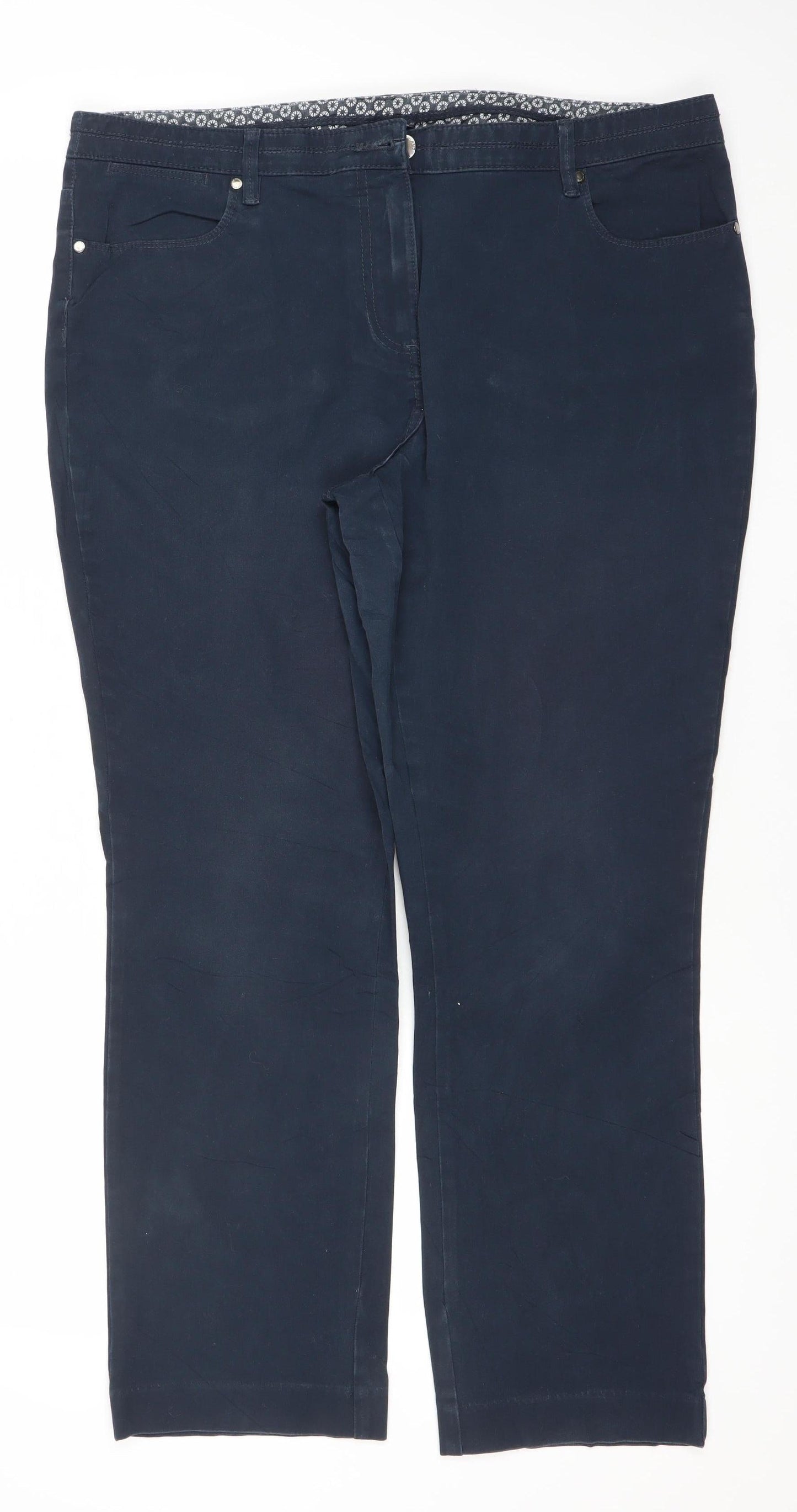 Maine Womens Blue Size 16 Straight Leg Stretch Jeans