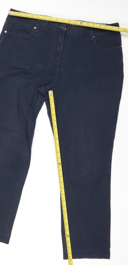 Maine Womens Blue Size 16 Straight Leg Stretch Jeans