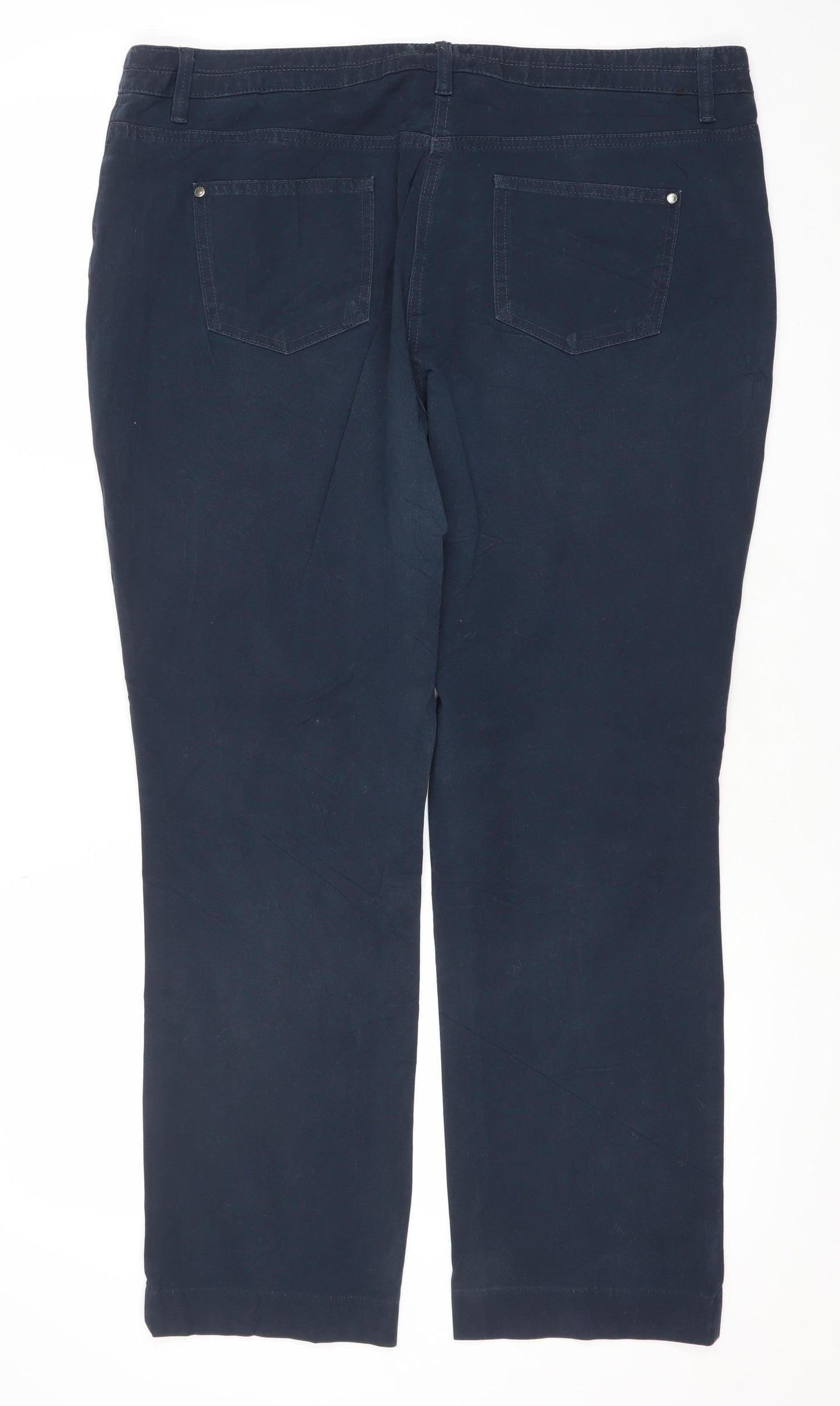 Maine Womens Blue Size 16 Straight Leg Stretch Jeans