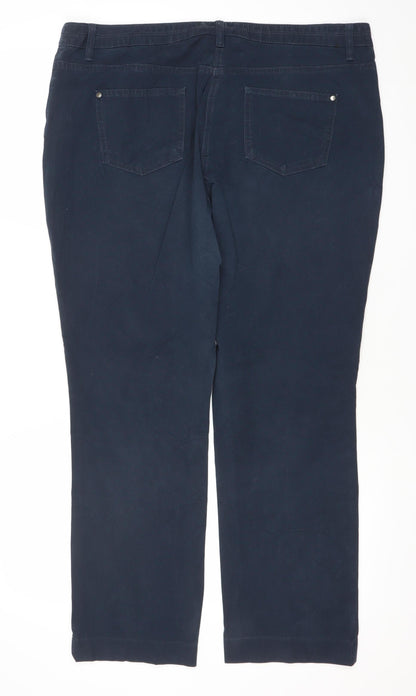 Maine Womens Blue Size 16 Straight Leg Stretch Jeans