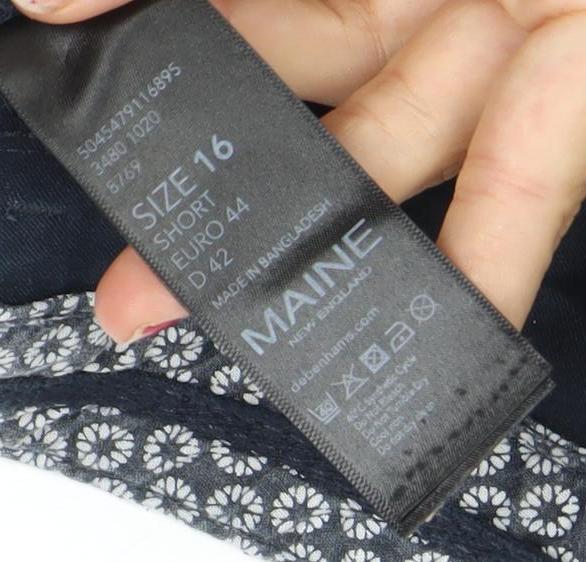 Maine Womens Blue Size 16 Straight Leg Stretch Jeans