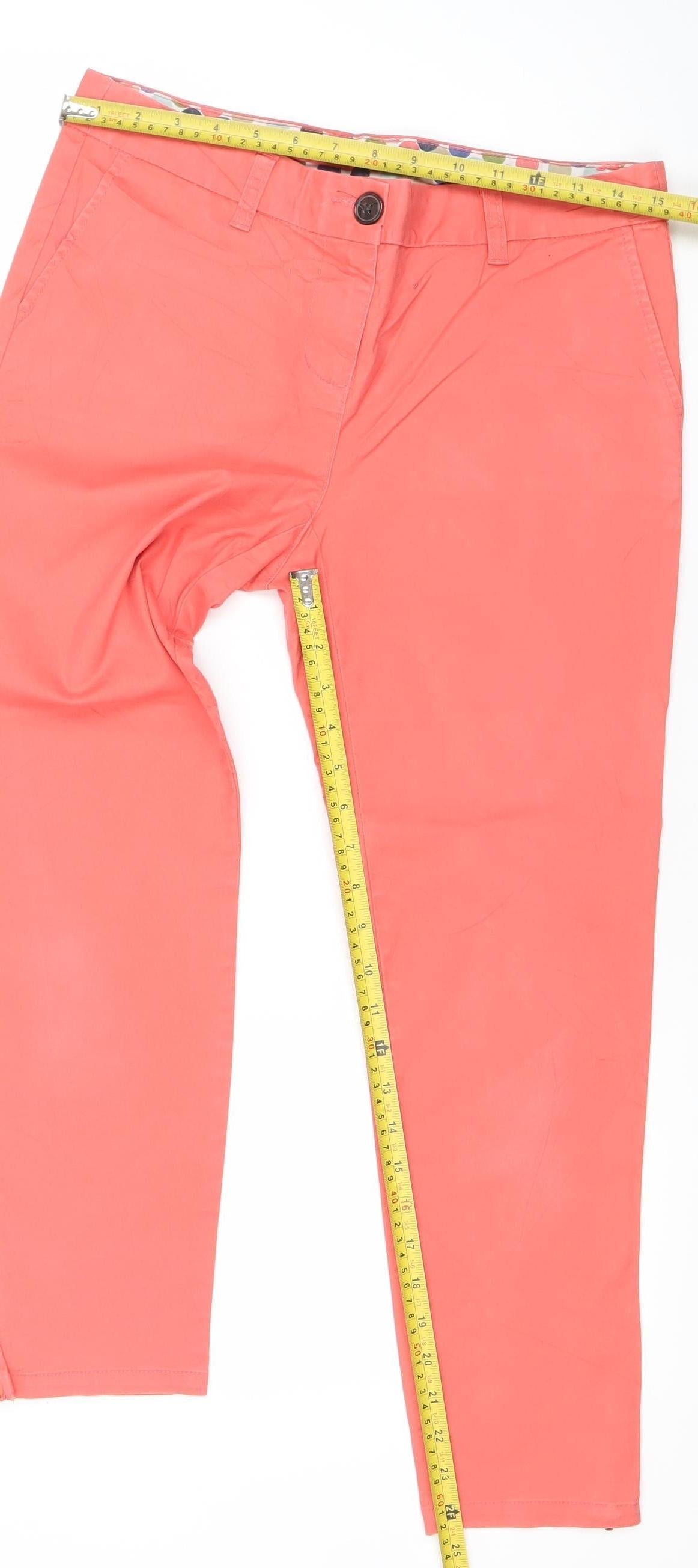 Boden Womens Pink Slim Fit Straight Jeans Cotton Elastane Size Regular