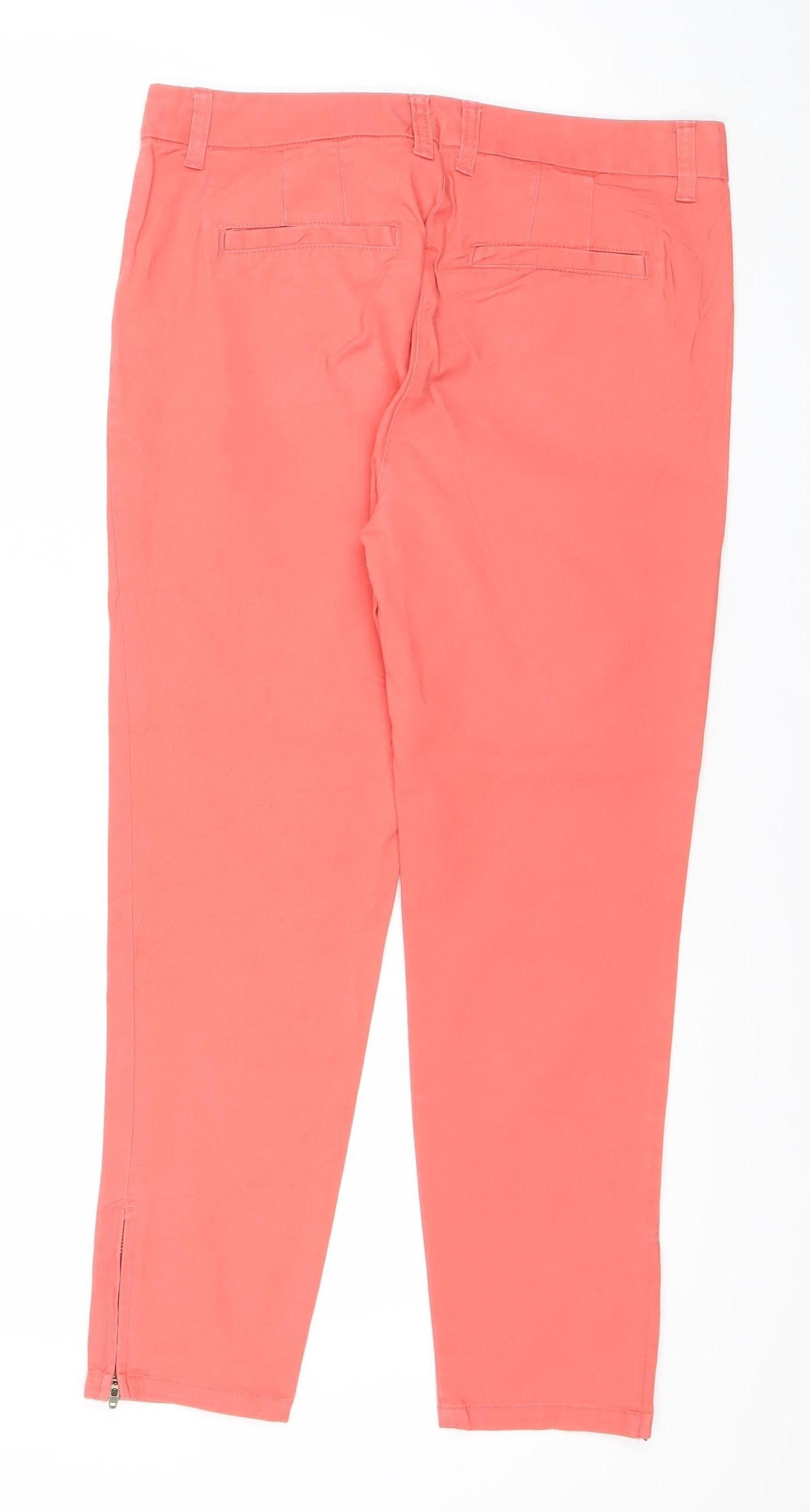 Boden Womens Pink Slim Fit Straight Jeans Cotton Elastane Size Regular