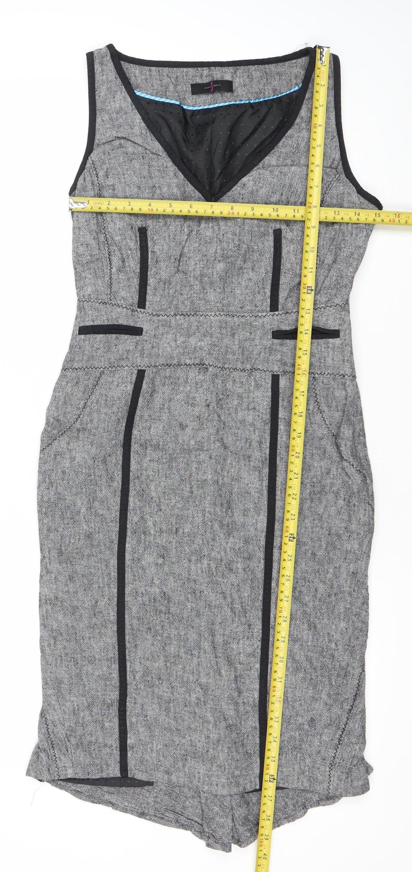 Debenhams Women’s Grey Sheath Work Dress Size 10 Sleeveless