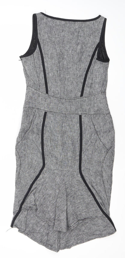 Debenhams Women’s Grey Sheath Work Dress Size 10 Sleeveless