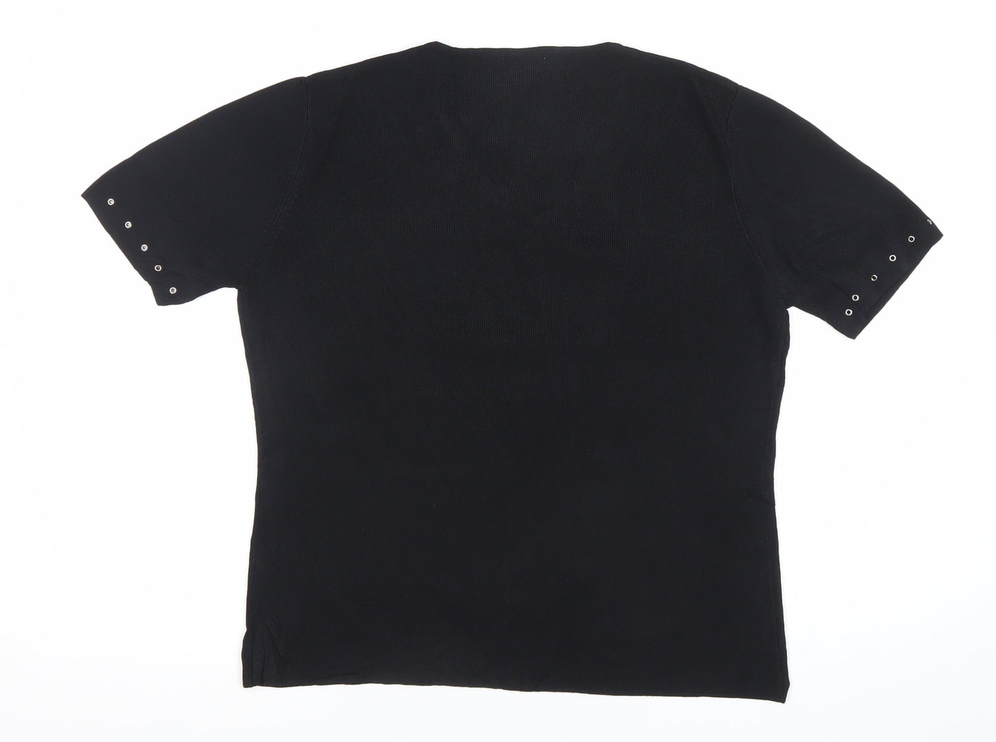 Womens UK Size M Roman Originals Black Basic T-Shirt