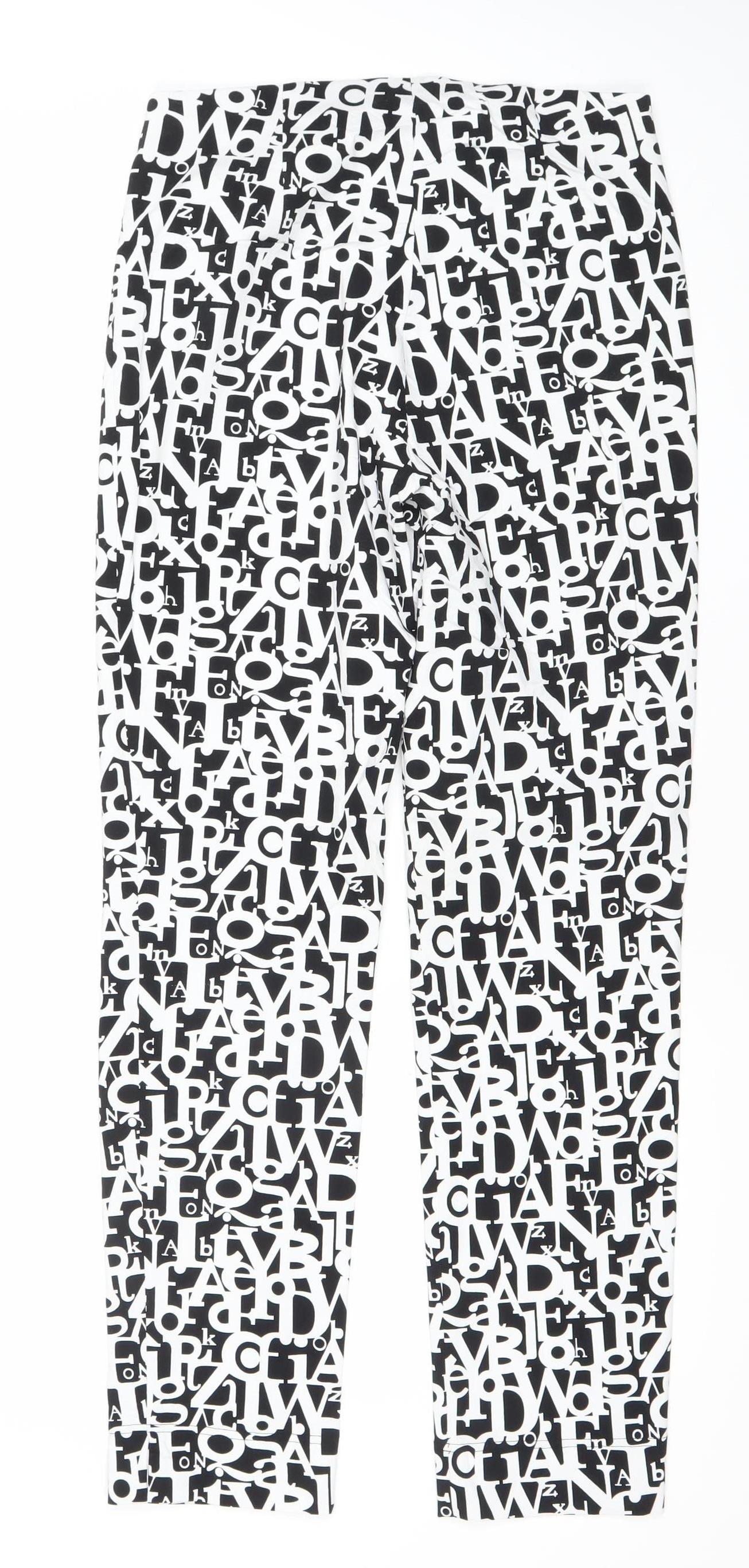 That's Me Womens Black White Geometric Leggings Size 10 Slim Fit