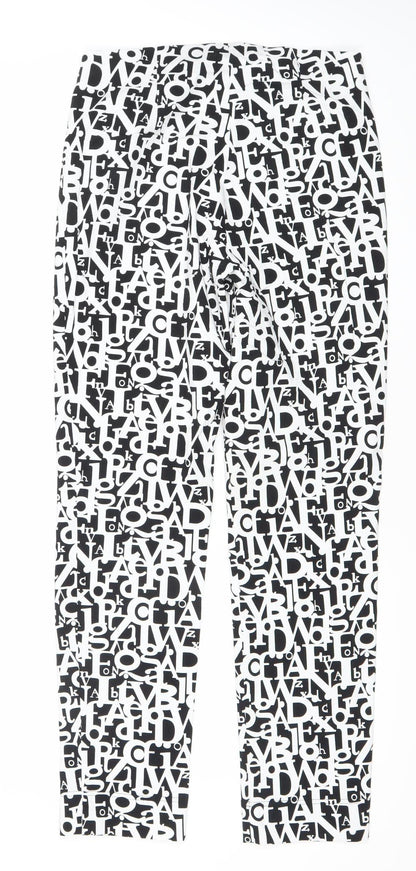 That's Me Womens Black White Geometric Leggings Size 10 Slim Fit