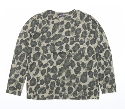 Womens UK Size 12 Marks and Spencer Green Basic T-Shirt