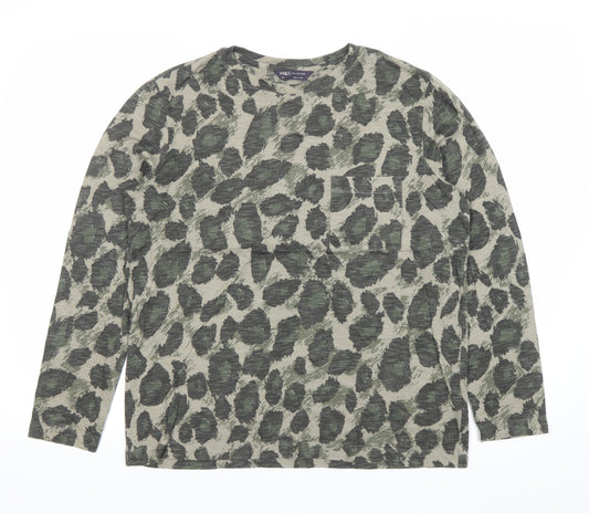 Womens UK Size 12 Marks and Spencer Green Basic T-Shirt