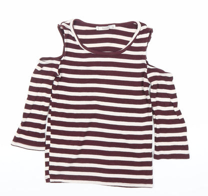 Womens UK Size 8 Pull&Bear Brown Basic T-Shirt