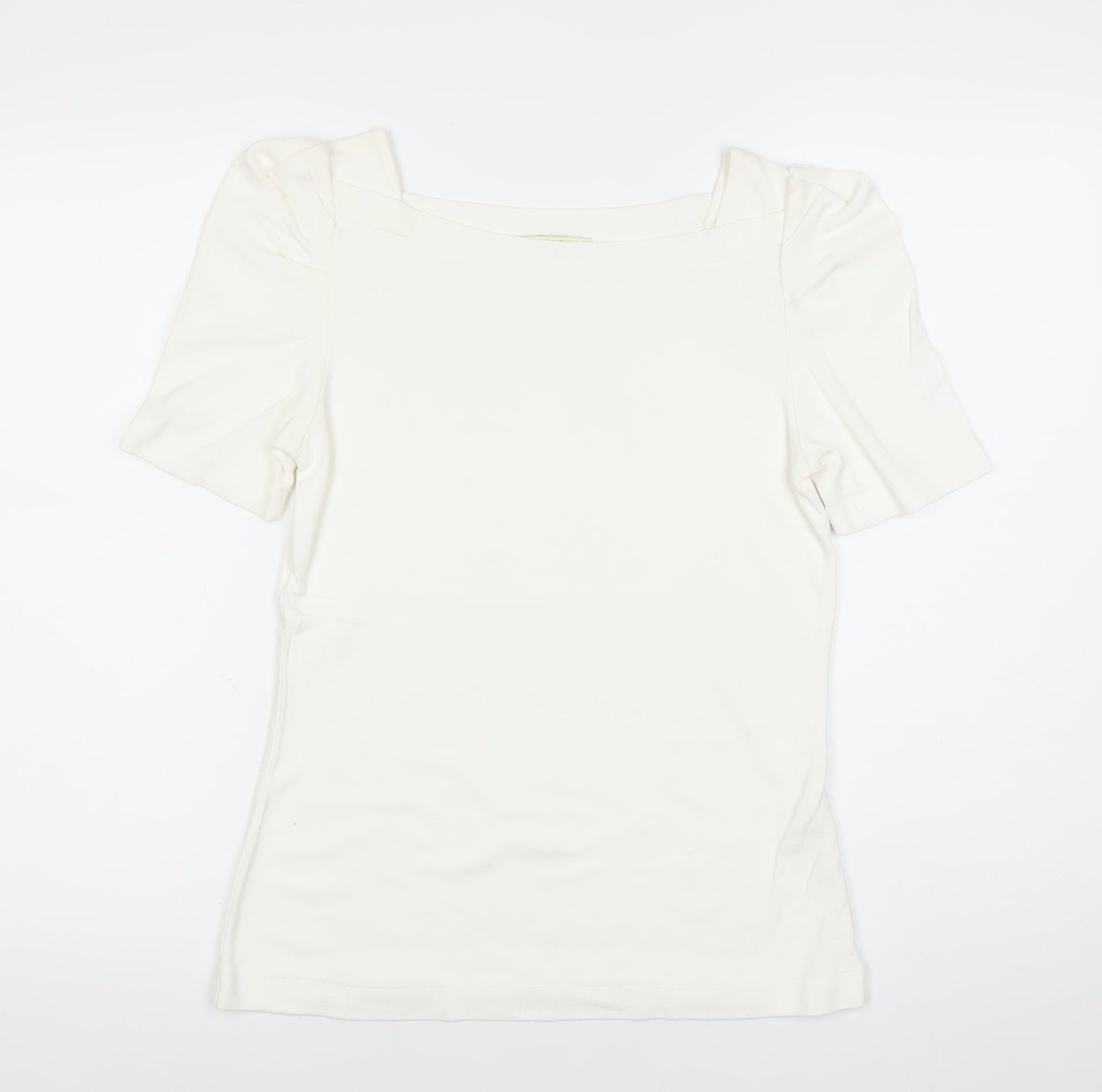 Womens UK Size 12 Oasis Ivory Basic Blouse