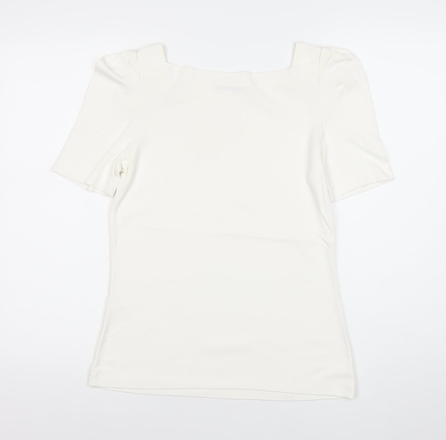 Womens UK Size 12 Oasis Ivory Basic Blouse