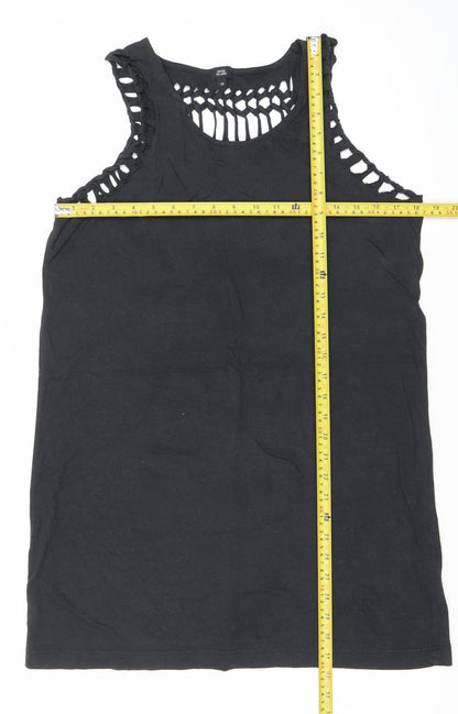 Womens UK Size 10 River Island Black Camisole Tank