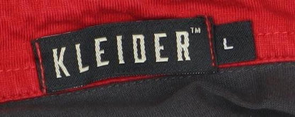 Kleider Men’s Black Polo Shirt L Geometric Pocket Short Sleeve