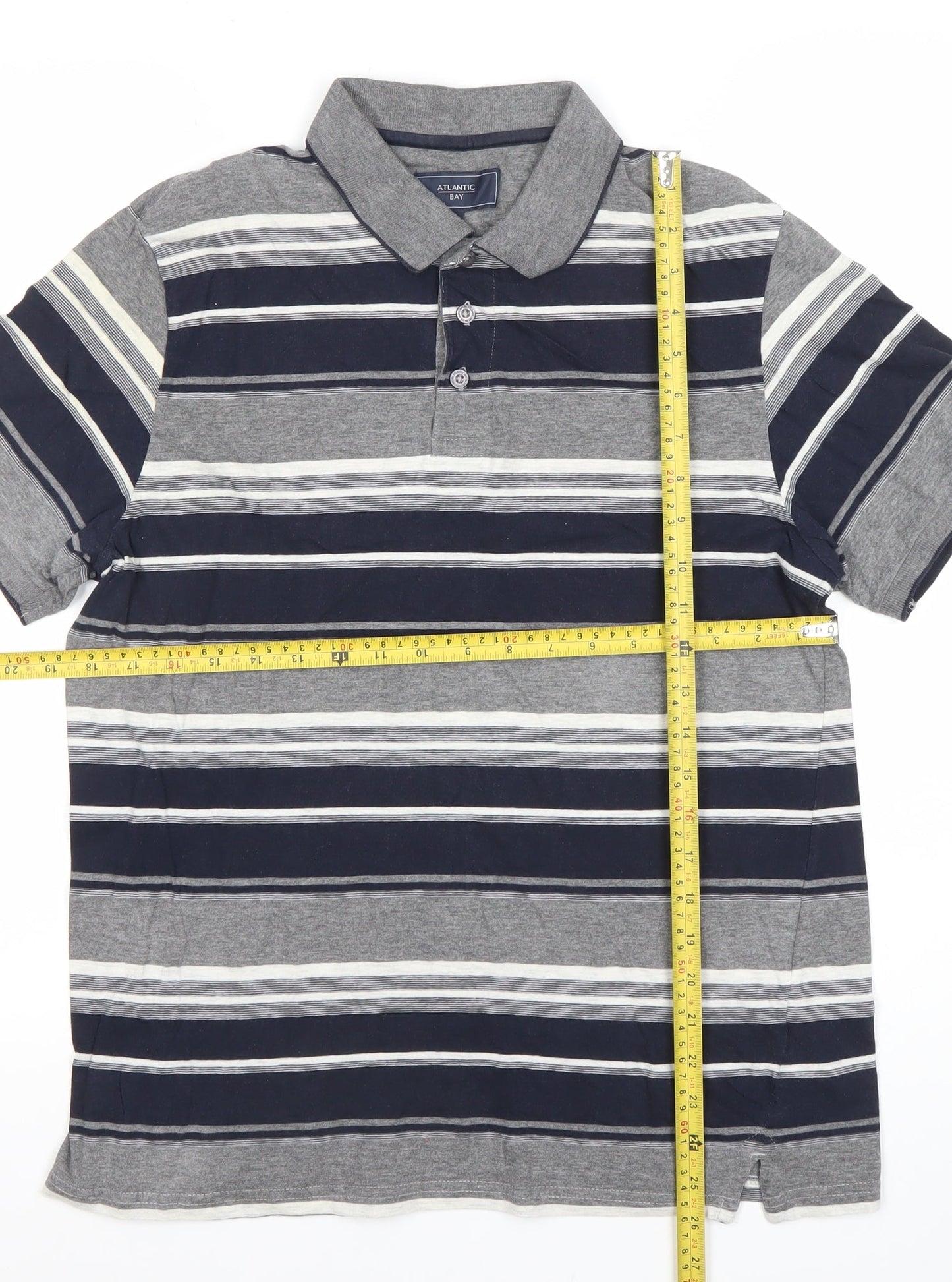 Mens UK Size M Atlantic Bay Cotton Blend Polo Shirt