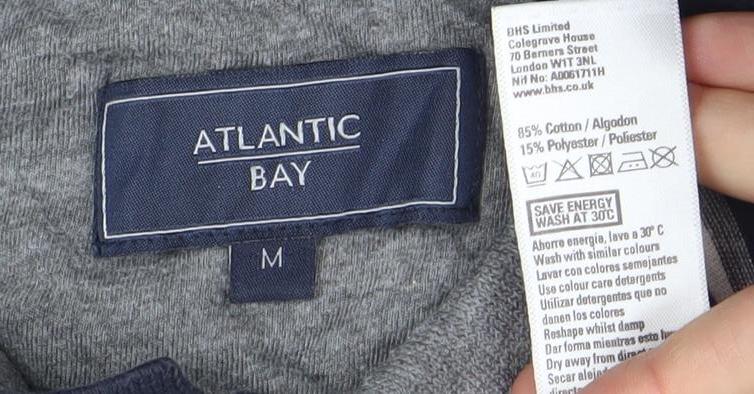 Mens UK Size M Atlantic Bay Cotton Blend Polo Shirt