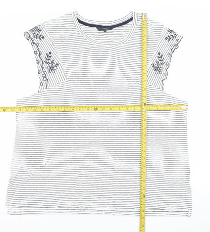 Womens UK Size 22 NEXT White Basic T-Shirt
