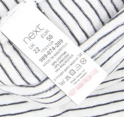 Womens UK Size 22 NEXT White Basic T-Shirt