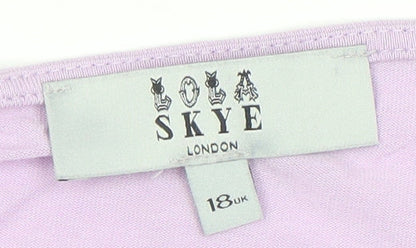 Lola Skye Women’s Purple Lace Cropped Blouse UK 18