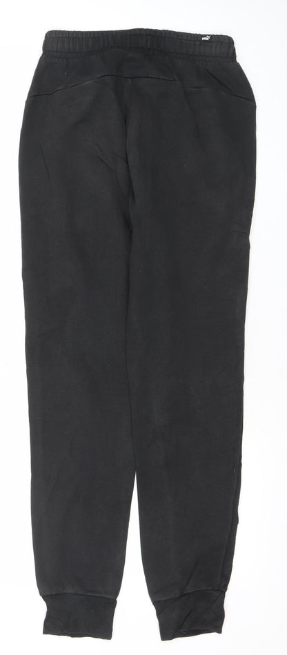 Puma Mens Black Jogger Sweatpants Size S Regular Fit Fleece