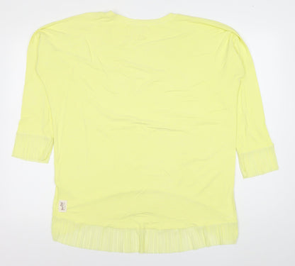 A Postcard from Brighton Women’s Yellow Ruffle Hem T-Shirt Size S