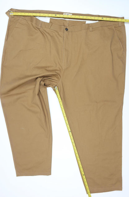 WOODBRIE Mens Brown 62 Khaki Jeans Cotton Regular Fit