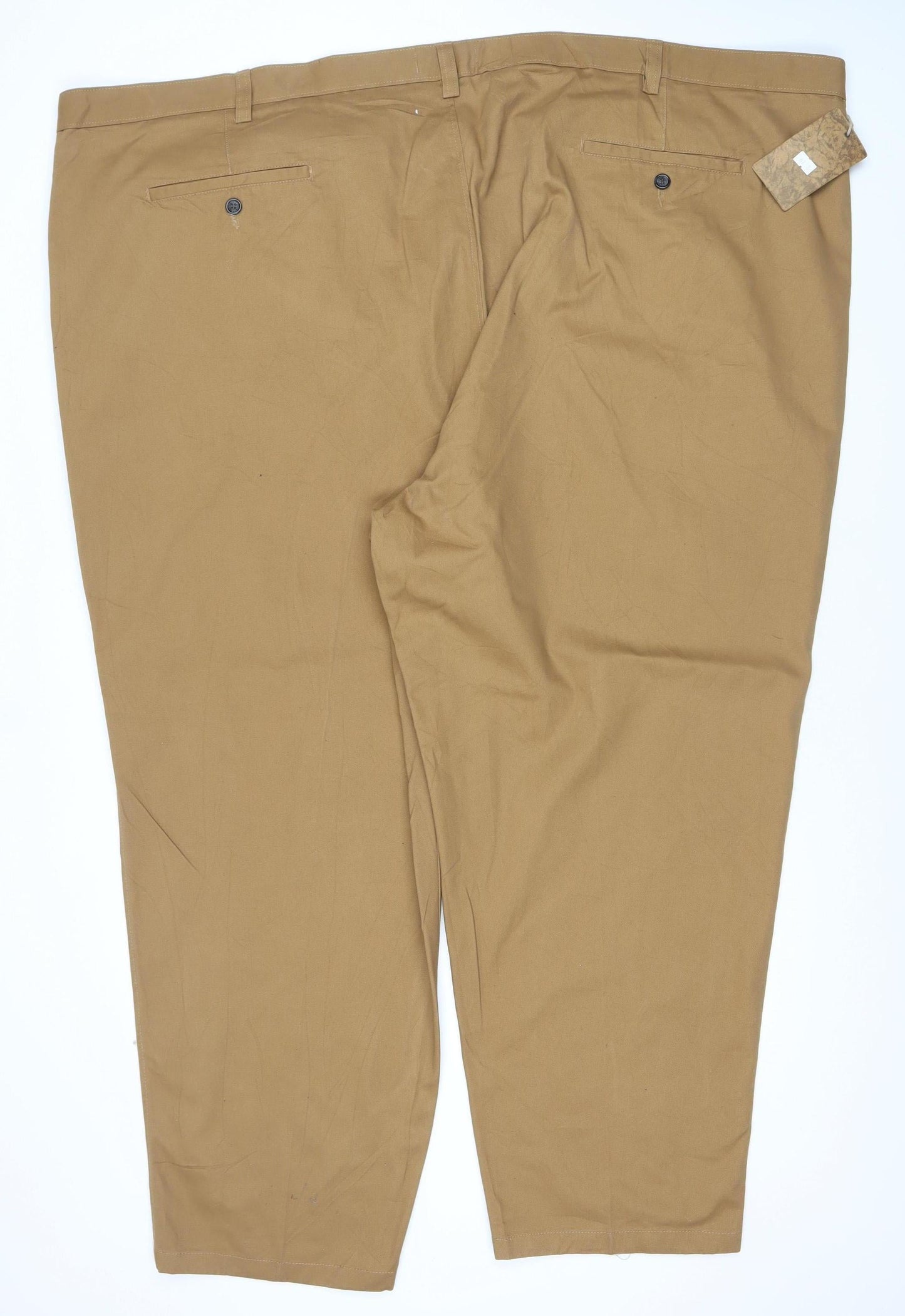 WOODBRIE Mens Brown 62 Khaki Jeans Cotton Regular Fit