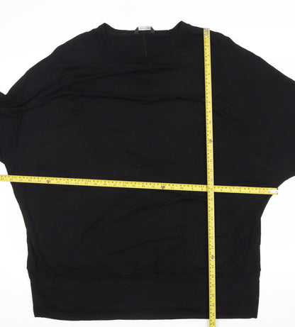 Womens UK Size XL Roman Black Basic T-Shirt