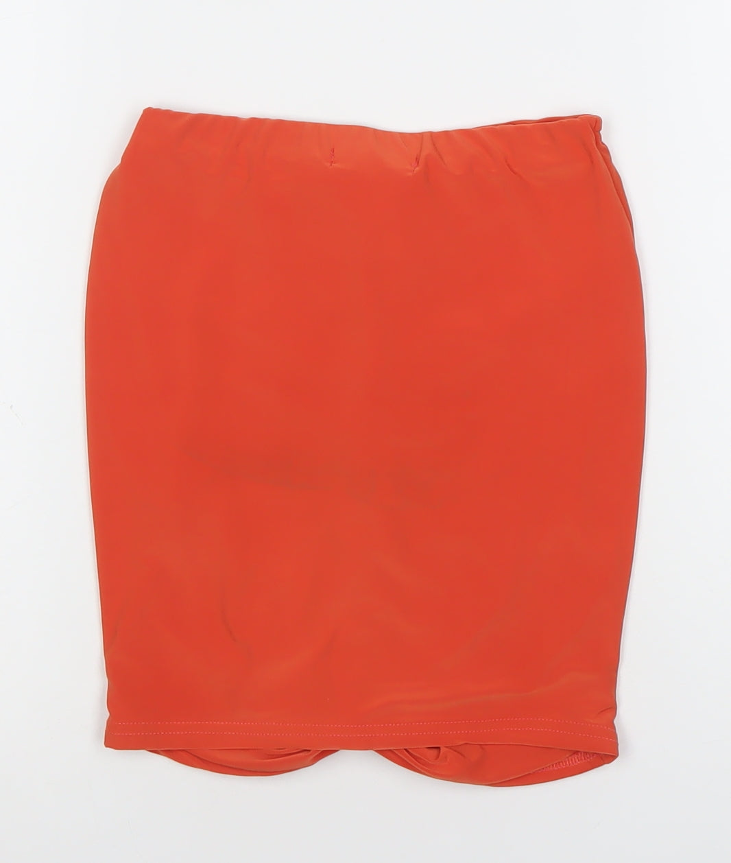 I Saw It First Women’s Orange Ruched Drawstring Mini Skirt Size S