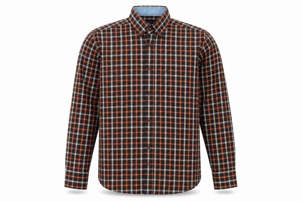Jazzy Studio Men's Multicoloured Plaid Button-Up Shirt M Regular Fit