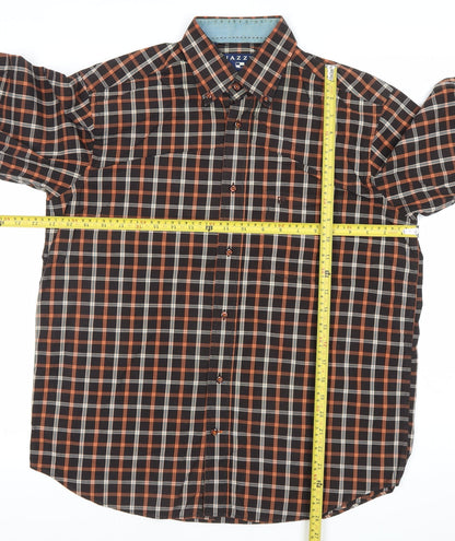 Jazzy Studio Men's Multicoloured Plaid Button-Up Shirt M Regular Fit