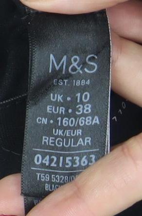Womens UK Size 10 Marks and Spencer Slim Fit Skinny Black Jeans