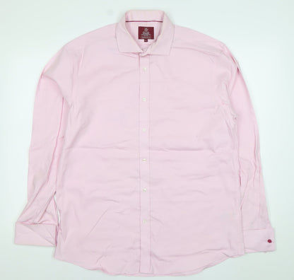 Taylor & Wright Men’s Pink 16.5 Regular Fit Cotton Dress Shirt