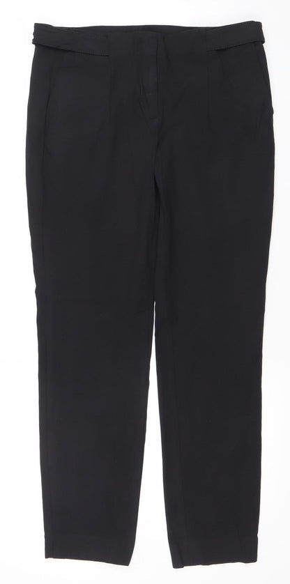 Massimo Dutti Womens Black Slim Dress Pants Size 12 Workwear