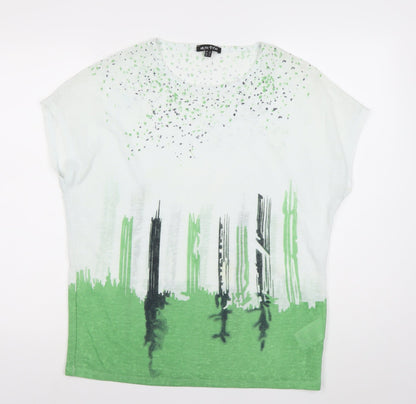 Marese Women’s Green Relaxed Fit Short Sleeve T-Shirt Size L