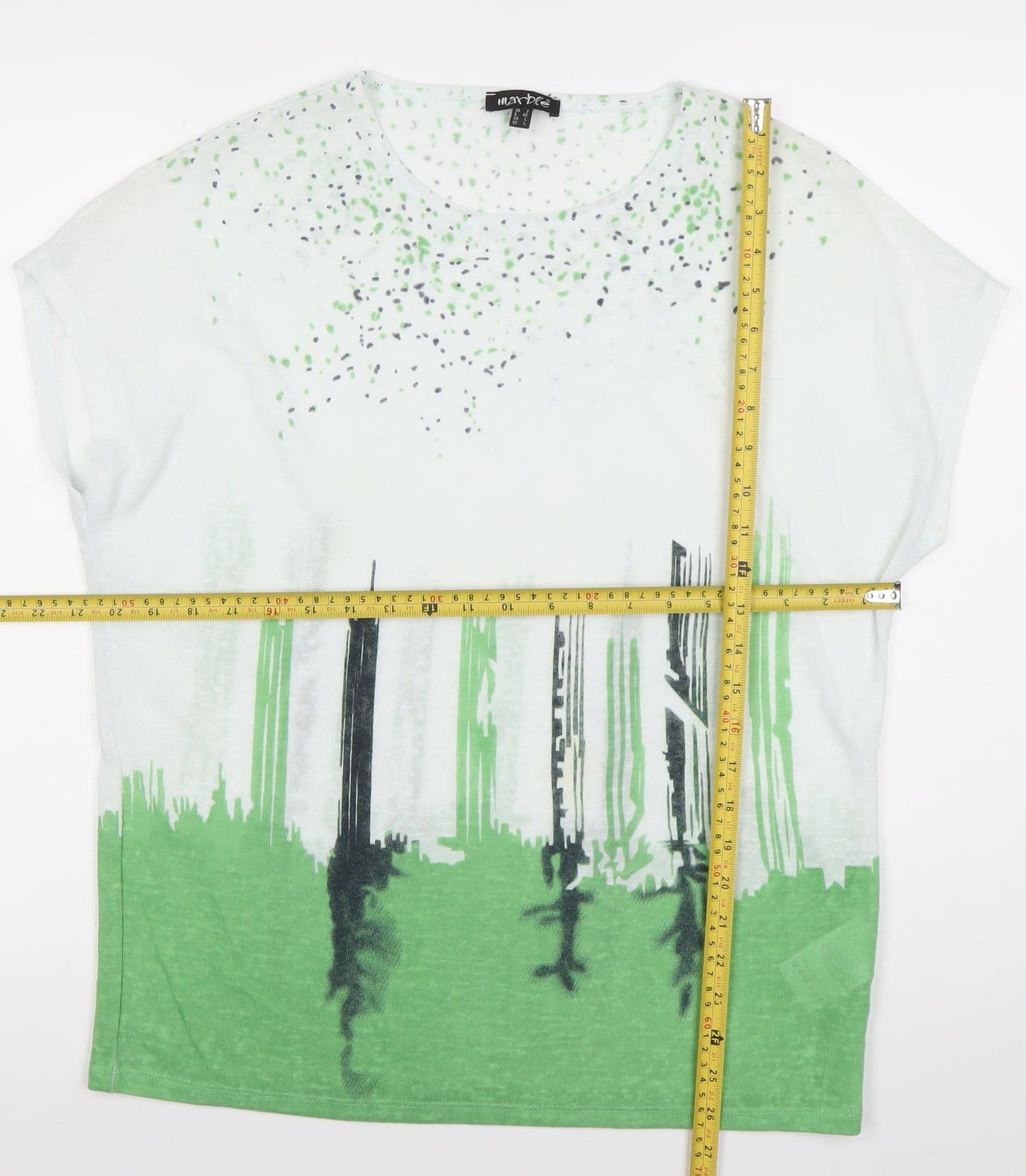 Marese Women’s Green Relaxed Fit Short Sleeve T-Shirt Size L