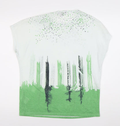Marese Women’s Green Relaxed Fit Short Sleeve T-Shirt Size L