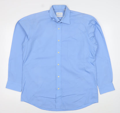 Van Heusen Men’s Blue Long Sleeve Non-Iron Dress Shirt Size L 16” Collar