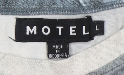 Womens UK Size L Motel Multicoloured Cropped T-Shirt