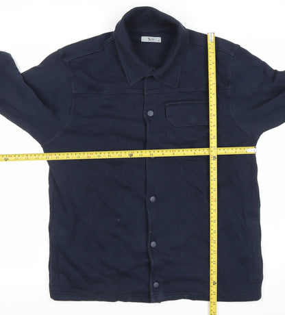 Tu Mens Blue Cotton Polyester Casual Jacket M 38-40" Regular Fit