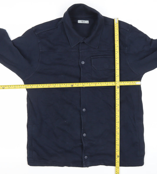 Tu Mens Blue Cotton Polyester Casual Jacket M 38-40" Regular Fit