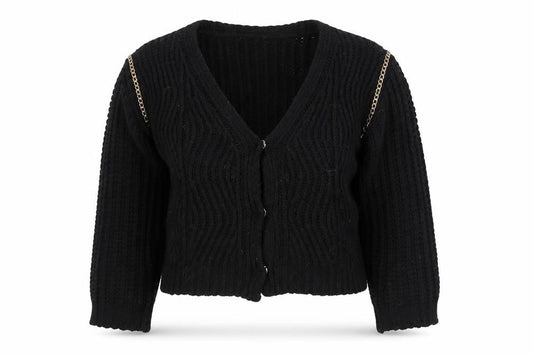 Womens UK Size M Topshop Black Cardigan Jumper