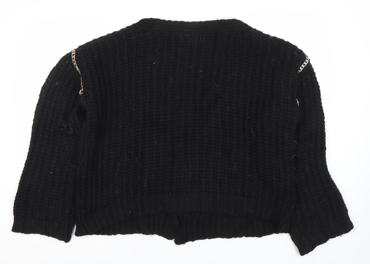 Womens UK Size M Topshop Black Cardigan Jumper