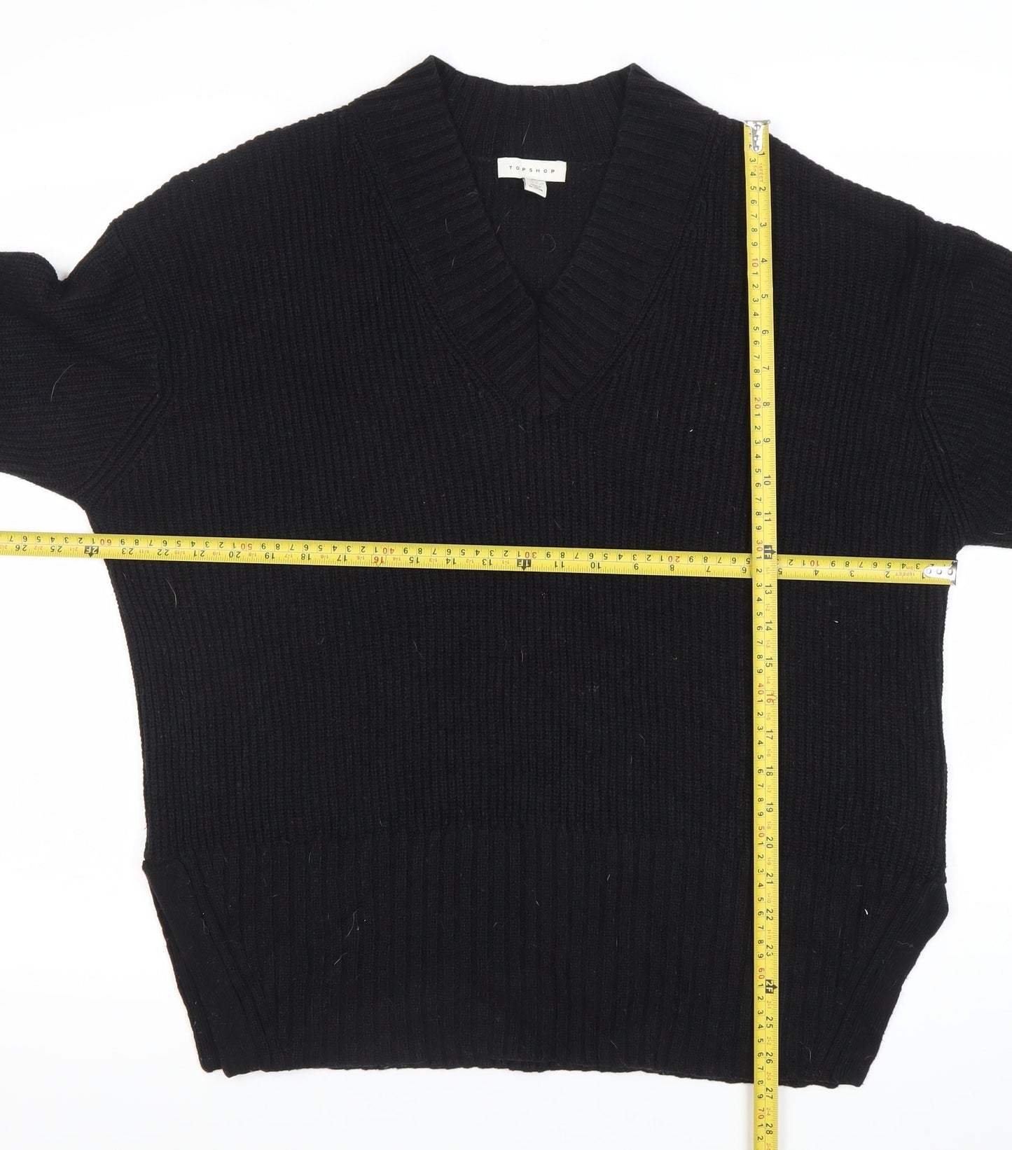 Womens UK Size S Topshop Black Pullover Jumper