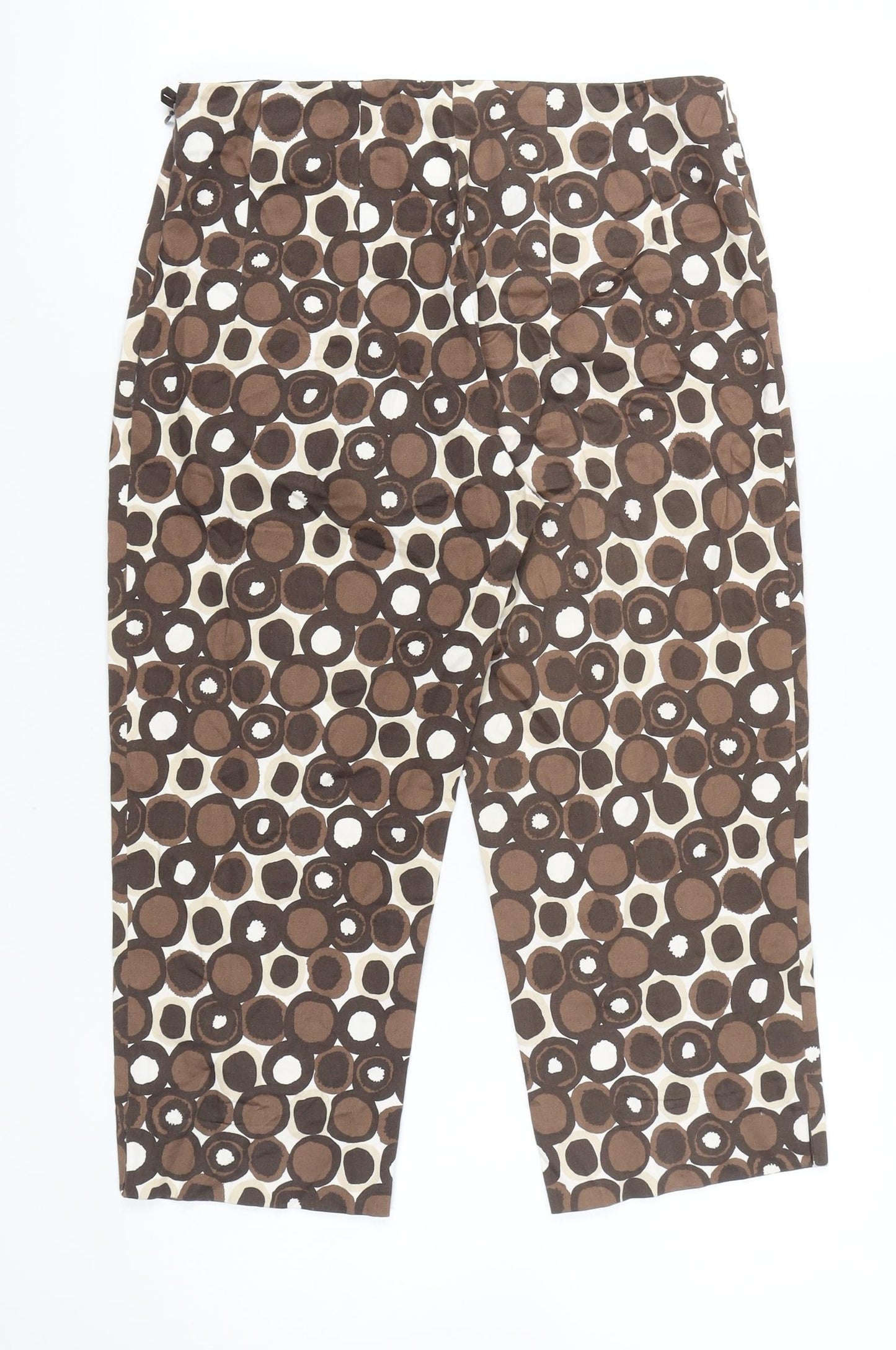 Bandolera Women’s Brown Geometric Capri Trousers Size 12