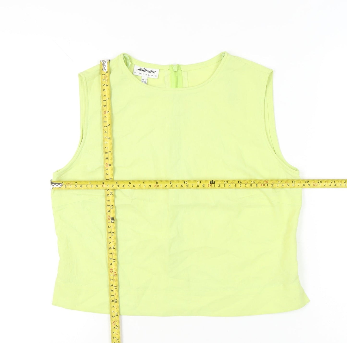 Womens UK Size 16 Steilmann Green Basic Tank
