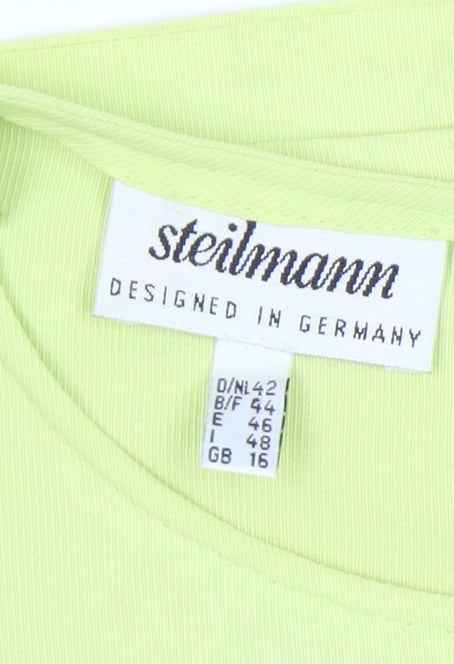 Womens UK Size 16 Steilmann Green Basic Tank